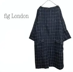 フィグロンドン　fig London チェック柄ワンピース ブラックのサムネイル