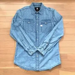 【G-STAR RAW】 ジースターロウ メンズ 長袖シャツ デニム柄