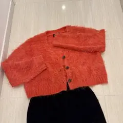 Omekashi ニットカーディガン オレンジのサムネイル