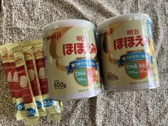 明治 ほほえみ 粉ミルク 800g 2缶とキューブ10本入りセット