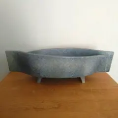 嵯峨御流　舟形陶器花器のサムネイル