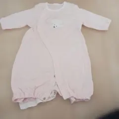 東京エンゼル　ピンク クマ刺繍 ツーウェイ・ドレスオール 50〜70cm