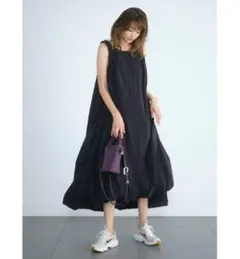 emmi atelier エミ エアーボリュームワンピース アイボリー