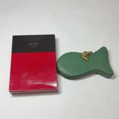CELINE セリーヌ 魚型 コインケース グリーン