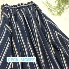 セシルマクビー♡フレアスカートストライプ柄