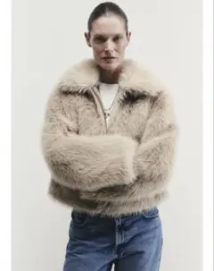 タグ付き新品★ZARAのダブルフェイスフェイクファージャケット★Sサイズ