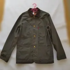 【メンズ】カーキカバーオールジャケット