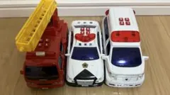 ミニサウンド緊急車両セット　救急車・消防車・パトカー ミニカーセット