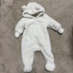 H&M ベビー フリースロンパース EUR 62 (3M) ホワイト 冬 長袖