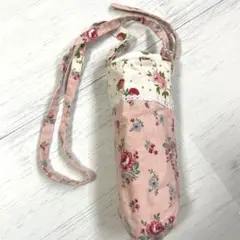 ハンドメイド花柄　ペットボトルホルダー　水筒カバー