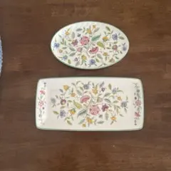 富永陶園 TOMINAGA 花柄 オードブル皿＆長皿 2セット 箱付き - メルカリ