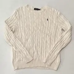 POLO RALPH LAUREN ケーブルニット ノームコア ワンポイント