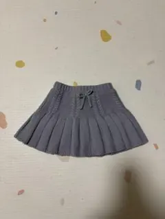petit main グレー プリーツスカート
