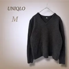 UNIQLO ユニクロ ウール100% ニット Vネックセーター ベーシック M