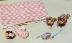 ピンク系 巾着袋 小物セット