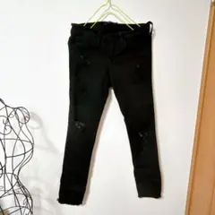 FLYING MONKEY ブラック スキニーデニム