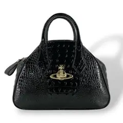 Vivienne Westwood ヤスミンバッグ ブラック レザー オーブ金具 - メルカリ