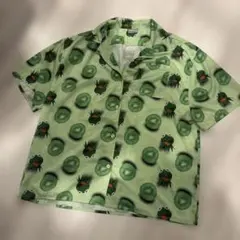 カーミット キウイ柄 半袖シャツ 総柄シャツ グリーンのサムネイル
