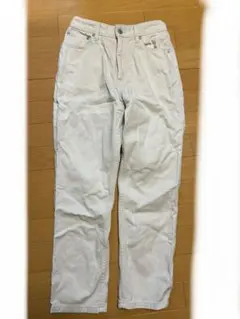 グローバルワーク　グッドテーパードデニム　アイボリー　Lサイズ