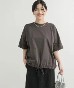 今季　アーバンリサーチドアーズ　ヘムドロストプルオーバー　チャコール M