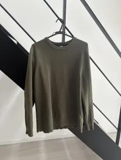 【UNIQLO】クルーネックセーター/カーキ