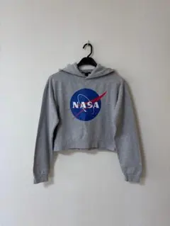 FOREVER21 パーカー 【S】 レディース NASA クロップド グレーのサムネイル