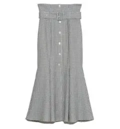 スナイデル　フロントボタンマーメイドスカート　チェック　１