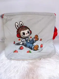 特別価格♡ラブブの刺繍トートバッグ 肩紐あり