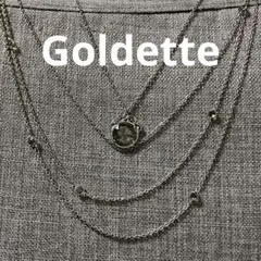 未使用 タグ付き アメリカ製 goldette カメオ 4連チェーンネックレス
