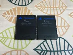 PS2　プレイステーション2用　メモリーカード　スモークグレー＆スモークブルー