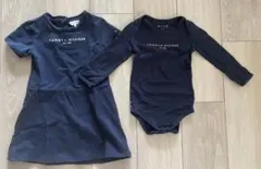 姉弟リンクコーデTOMMY HILFIGER ワンピースとボディスーツセット