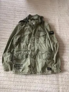 美品 ZARA BOYs 130 アーミー カーキ フード付きジャケット 134