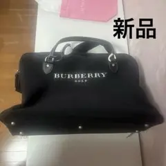 BURBERRY GOLF バーバリー ゴルフ 黒 ボストンバッグ 新品