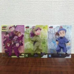 忍たま乱太郎　クリアカード3枚セット　左近 数馬 タカ丸 滝夜叉丸 三木ヱ門