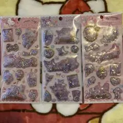 【正規品】キラキラカプセルシール ハローキティ マイメロディ クロミ 3枚