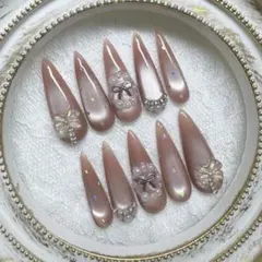 現品ネイルチップ　ワンホン　マグネットネイル　ちゅるんネイル　大人ギャル 韓国