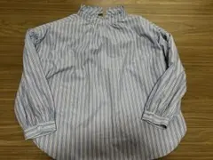 earth music&ecology ストライプ五分袖シャツ M