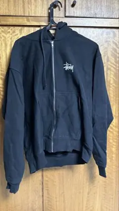 STUSSY ステューシー ジップアップ パーカー ブラック L