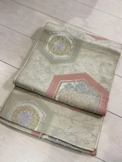 袋帯 ピンク 緑