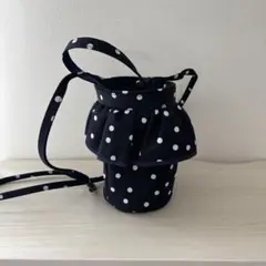 セツコサジテール⭐︎水玉シティー　ドット　フリル バケット ショルダーバッグ セツコサジテール⭐︎水玉シティー ドット フリル バケット ショルダー