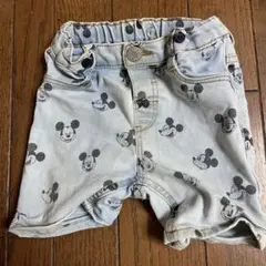 ミッキー　ディズニー　デニム　ズボン　ショートパンツ　ハーフパンツ　短パン
