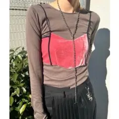 ameri vintage PEPLUM FLARE BUSTIER KNIT - メルカリ