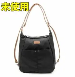 FIRANO 撥水 軽量 ナイロン フロントポッケ 2WAY リュック ブラックのサムネイル