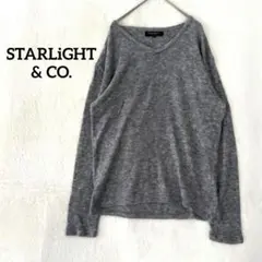 STARLiGHT & CO. ニットセーター Lサイズ グレー Vネック