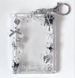 トレカケースデコ トレカキーホルダーデコ レジン y2k 黒