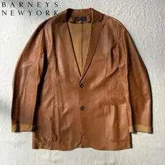 BARNEYS NEW YORK やぎ革 レザー テーラードジャケット イタリアのサムネイル