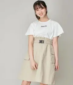 JENNI love ベルト付 シャカシャカドッキングワンピ