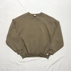 神サイズ90sラッセル無地スウェットUSA製レアカラーXLサンドベージュ
