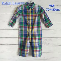 Ralph Lauren チェック柄ロンパース 80cm シャツロンパース 長袖