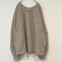 【シーズンリーズン】ニット セーター　ベージュ ゆったりシルエット 薄手 Ｍ